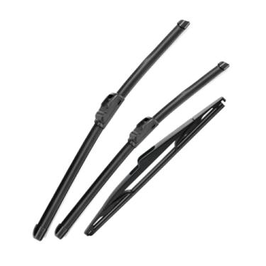 Imagem de Kit com 3 Palhetas Limpador para-brisa Dianteiras e Traseira para,Palheta do Limpador de Para-brisa Premium para Todas as Estações para Peugeot 206 SW/Estate 2000-2007,Borracha Natural U/J Hook