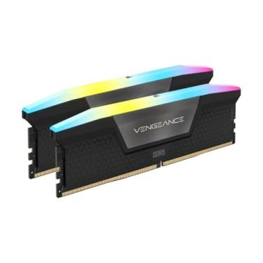 Imagem de CORSAIR Memória de computador compatível Vengeance RGB DDR5 RAM 48GB (2x24GB) 6000MHz CL36 Intel XMP iCUE - Preto (CMH48GX5M2E6000C36)