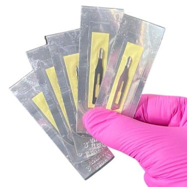 Imagem de Lâminas de Goiva Descartáveis Nº 3 - Kit com 5 Unidades - Uso Profissi