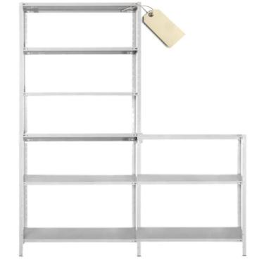 Imagem de Estante Aço Branca Com Aparador Reforçada 2 Em 1 Resistente - Estante 