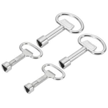 Imagem de PATIKIL Chave inglesa triangular, pacote com 4 chaves triangulares de painel de soquete utilitário, chave inglesa de armário para elevador, caixa de medidor de água a gás elétrico, 2 tamanhos