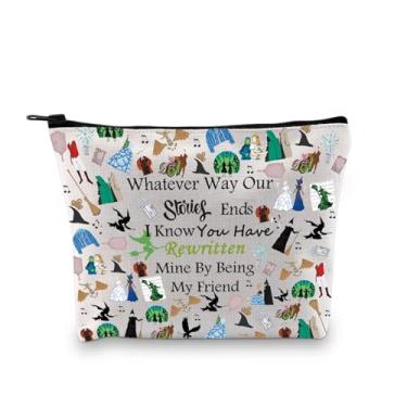 Imagem de JYTAPP Broadway Bolsa de Maquiagem Musical Cosmética Feiticeira Vilões Mercadoria Feiticeira Zíper Bolsa Presente Musical Bruxa, Bege, onesize, Tendência