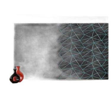 Imagem de Papel De Parede Concreto Linhas Azul Turquesa 3,5M Kkt335 - Você Decor