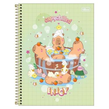 Imagem de Caderno Espiral Universitário 1 Matéria CapyClub Capivara 80 Folhas - 