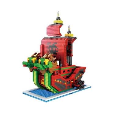 Imagem de Blocos De Construção De Navio Pirata Infantil, Quebra-cabeça De Partíc