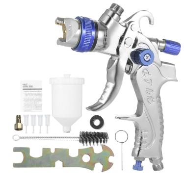 Imagem de Chusui Pistola de pulverização de ar de alimentação por gravidade HVLP Pistola de pintura com copo 600ML Bico de 1,4 mm para pintura de paredes de móveis QL