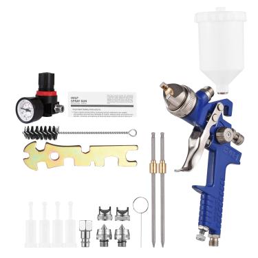 Imagem de Chusui HVLP Pistola de Pintura Pistola Pulverizador Máquina de Pulverização Gravity-Feed Airbrush Paint Spray Tool com 3 bicos para móveis de carro pintados com spray (bico de 1,4/1,7/2,0 mm) QL