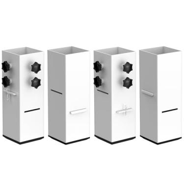 Imagem de Fixirons Elevadores de cama de aço carbono 2025 Up-Grade de 8 cm de diâmetro para dormitório Altura ajustável (8 cm ou 13 cm) Elevadores de cama de dormitório universitário suporta 4,5 kg para camas