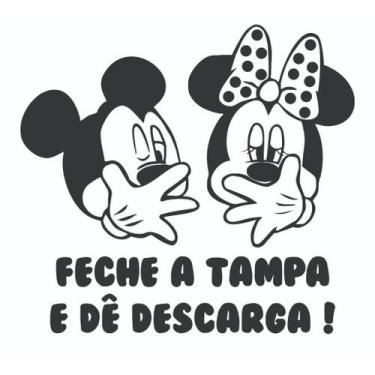 Imagem de Adesivo Decorativo Divertido vaso sanitário Mickey e Minnie - casa bel