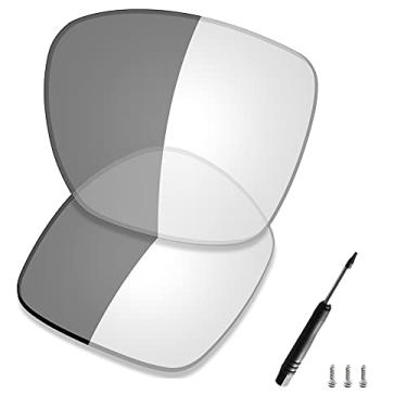 Imagem de SAUCER Lentes de substituição premium e chave de fenda T4 e parafuso para óculos de sol Oakley TwoFace XL OO9350 High Defense - Ativação fotocromática