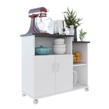 Imagem de Fruteira de Chão com Rodizios Tampo Reforçado para MIcroondas e Galão 