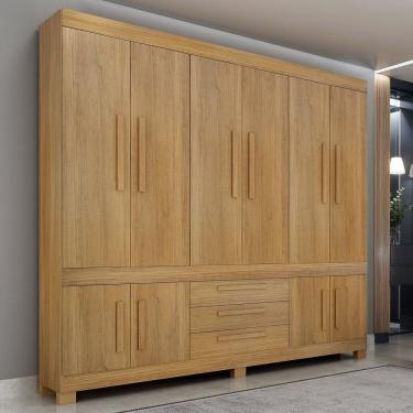 Imagem de Guarda-roupa Casal 10 Portas 100% Mdf Lucca Cinamomo