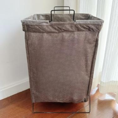 Imagem de Cesto Organizador Roupa Dobrável Grande Multiuso 37x66Com Suporte(Modelo 06)