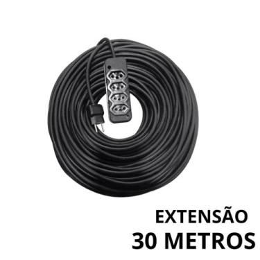 Imagem de Extensão Elétrica 30m Reforçada Cabo PP 2x2 5mm 10A Segura - MinutoBab