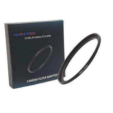 Imagem de Adaptador de anel de metal para cima/para baixo compatível com câmeras mirrorless DSLR Lens, conversor de rosca de filtro UV CPL ND, preto (62-67)