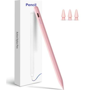 Imagem de Caneta Stylus para iPad Pencil 10ª geração (2018-2025), carregamento rápido com sensibilidade de inclinação de rejeição da palma, compatível com iPad 6/7/8/9/25.4 cm, Pro 27.9 cm/32.8 cm/M4, Air 3/4/5
