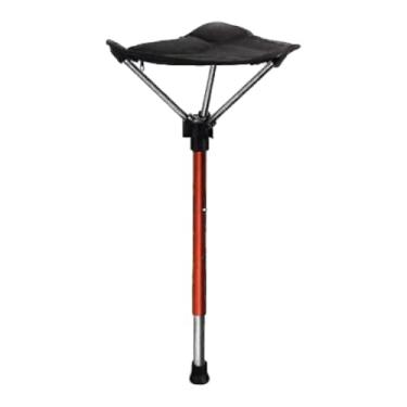 Imagem de Pegciuho Banco Dobrável para Acampamento, Assento de Uma Perna com Altura Ajustável, Compacto E Dobrável, Ideal para Caminhadas E Atividades No Gramado, Vermelho