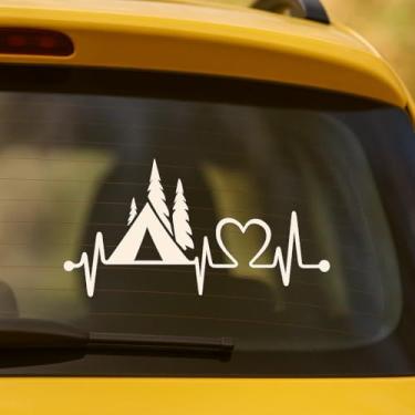 Imagem de H-TRADINGS Adesivo decalque de barraca batimento cardíaco Lifeline 4X 8" aproximadamente