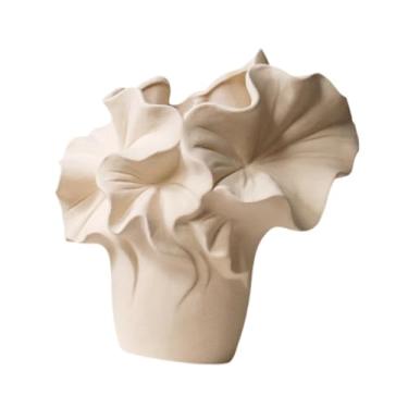 Imagem de WeiLaiKeQi Vaso de cerâmica para flores, vaso de plantas, decoração simples, artesanato, elegante, boho, arranjo de flores para centro de mesa, decoração, Style F