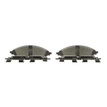 Imagem de BOSCH BE2402H Conjunto de pastilhas de freio a disco de cerâmica azul com ferragens - Compatível com Chrysler Pacifica; Jeep Grand Cherokee, Grand Cherokee L; FRENTE