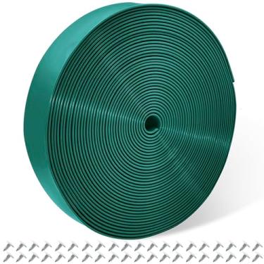 Imagem de Lumpro Correias de vinil para kit de reparo de cadeira de pátio, 5 cm de largura, 1,5 m de comprimento, alças de substituição + 50 rebites gratuitos para reparo de móveis de gramado ao ar livre (verde