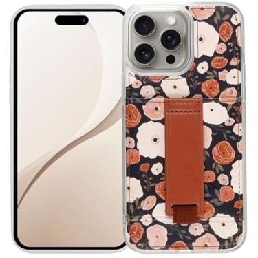 Imagem de WALLI Capas para iPhone 12 Pro Max, capa de telefone estética, porta-cartões, comporta até 2 cartões - capa de telefone bonita e moderna para mulheres, serve para iPhone 12 Pro Max, com suporte e alça