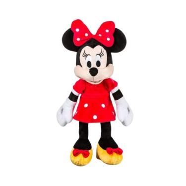 Imagem de Pelúcia Minnie com Mecanismo Luz e Som 40cm Vestido Vermelho Multikids