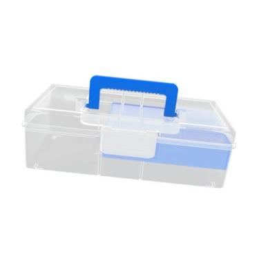 Imagem de simhoa Iscas de caixa de armazenamento de caixa de pesca caixa de tração de peixagem de trajes de pesca Organizer Fishing Tackle Box para iscas de worms, Azul