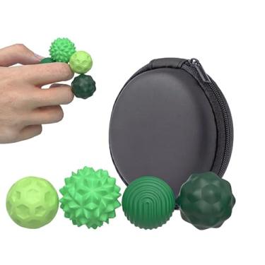 Imagem de Bolas Magnéticas Sensoriais Antiestresse, 4 Unidades, Silicone, para Alívio de Ansiedade e Relaxamento, Multicoloridas (Verde)