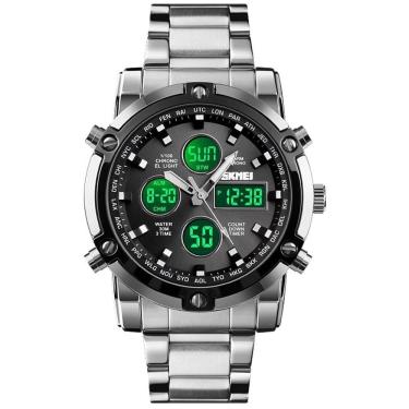 Imagem de Relógio Masculino Skmei 1389 Analógico Digital Prata/Preto