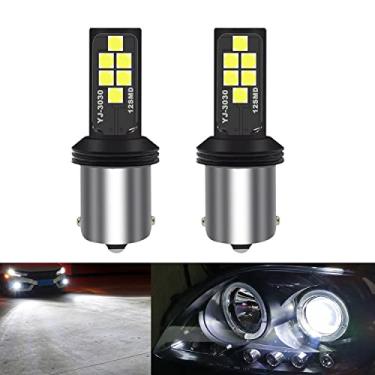 Imagem de SOCAL-LED 1156 BA15s Lâmpada de pisca LED branco avançada 3030 SMD brilhante colorida DRL lâmpada de freio lanterna traseira de estacionamento, pacote de 2