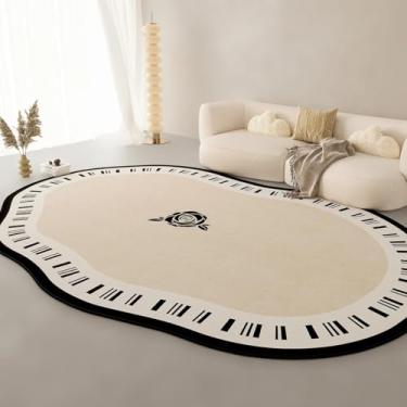 Imagem de Tapetes para quarto, formas irregulares, decoração para sala de estar, carpete grosso, felpudo, macio (200x250cm/E)