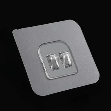 Imagem de Gancho De Parede Transparente Não Marcante/Auto-Adesivo De Duplo Suporte (2 Gancho-30 un)