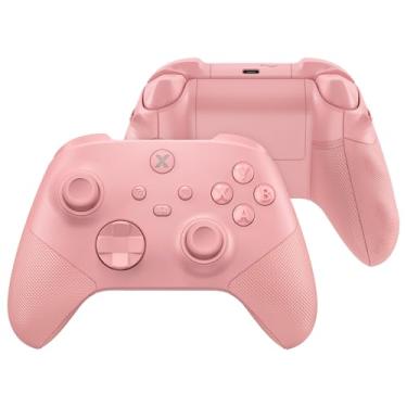 Imagem de eXtremeRate ASR Version Redesigned Full Set Shell Buttons for Xbox Core Controller, Ergonomic Trigger Stop Rubberized Grip Faceplate Backplate for Xbox Series X & S Controller - Pale Red