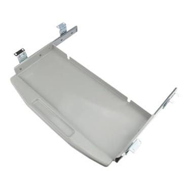 Imagem de FVDPWYE Bandeja para teclado sob a mesa, gaveta deslizante de metal para computador, ajustável, suporte para teclado removível para escritório doméstico, Cinza