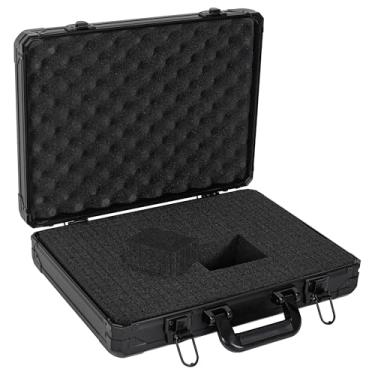 Imagem de OUUTMEE Estojo de transporte de 43 cm com espuma pré-cortada personalizável, estrutura resistente de liga de alumínio, ideal para microfone, equipamento, câmera, ferramentas, gravador, etc