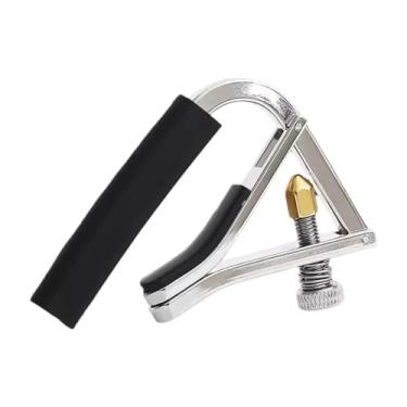 Imagem de Yunhgft Capotraste de Guitarra, Capo Clip, para Ukulele, para Usar Acessório de Capo com Seis Cordas, Ajustável, prata