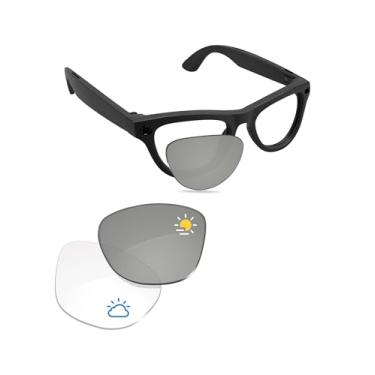 Imagem de Glintbay Lentes de óculos de sol de substituição compatíveis com Ray-Ban RW4010 fotocromática ótica transparente para armações Meta Skyler de 52 mm