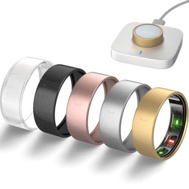 Imagem de sylacor Pacote com 5 capas de anel compatíveis com Oura Ring Gen 4/Gen 3, capa protetora de anel de TPU ultrafino resistente a arranhões para academia feminina e masculina (ouro + prata + ouro rosa +