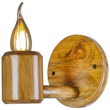 Imagem de Abajur Luminária Madeira Rústica Verniz