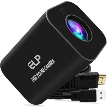 Imagem de ELP Câmera USB 12X Zoom 4K 30fps 1080p 60fps HDMI USB Webcam Autofoco Manual Zoom Infravermelho Controle Remoto Câmera PC H.265 H.264 Câmera Web de Alta Velocidade para Igreja Streaming