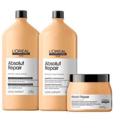 Imagem de L'Oréal Professionnel Absolut Repair Gold Quinoa Tratamento Kit Trio P