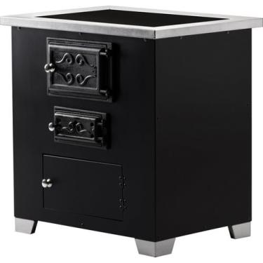 Imagem de Fogão a Lenha Nero Esquerdo Chapa Vitro Preto HMD