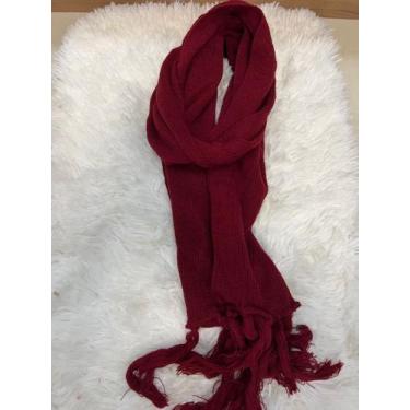 Imagem de Cachecol Liso de Lã Feminino / Masculino Básico Inverno Echarpe Adullt