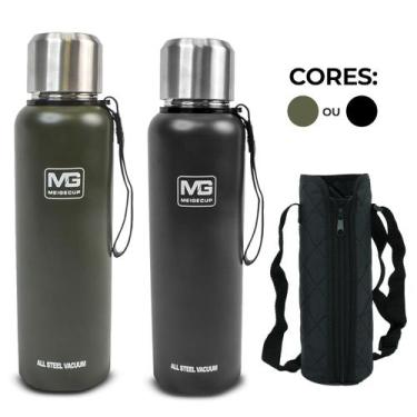 Imagem de Garrafa Térmica Café Suco Água Aço Inox 1L ou 1,5L Com Bolsa de Transp