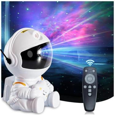 Imagem de Projetor de luz noturna Florarich Astronaut Galaxy Kids