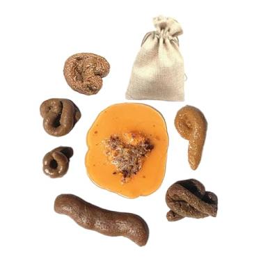 Imagem de Esquirla Simulação de cocô, brinquedo de cocô, lembrancinhas engraçadas com bolsa de armazenamento, portátil, brinquedo de brincadeira, modelo de cocô para