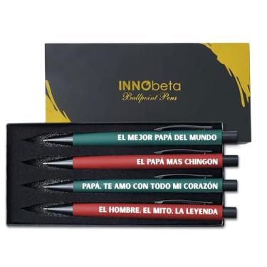 Imagem de InnoBeta Regalo Para Papa, Regalos Para Papa Dia Del Padre, Presentes de Papai Mexicano para Natal, Dia dos Pais, Conjunto de 4 canetas esferográficas