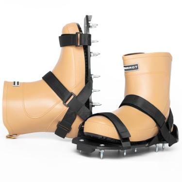 Imagem de Sapatos de epóxi com pontas curtas de 2,5 cm – tiras de nylon ajustáveis, design em forma de X para composto autonivelante, resina epóxi, revestimento de concreto, sobreposição de tinta, 1 par