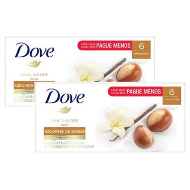 Imagem de Kit 2 Sabonete em Barra Dove Delicious Care Karité Leve Mais Por Menos